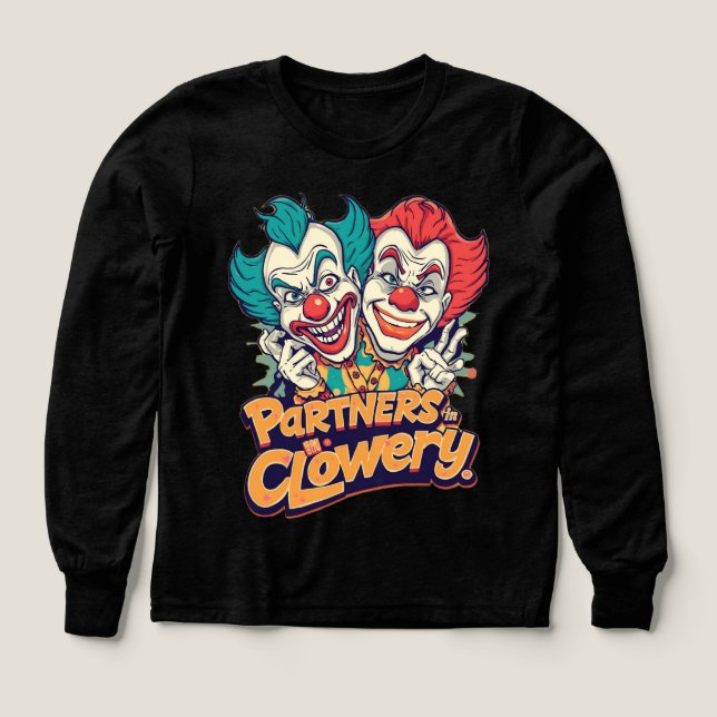 Medpartners i Clowery (Rolig Clown Puns) T Shirt (Design framsida)