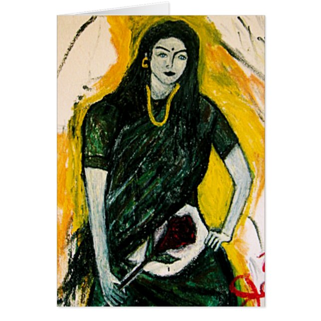 MEDTERRANISK ÄLSKARINNA HÄLSNINGSKORT (Framsidan)