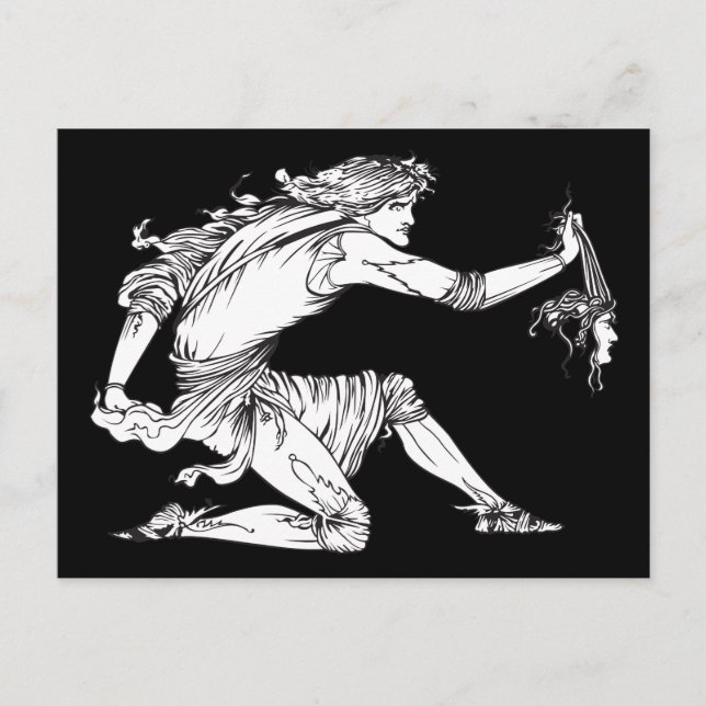 Medusa Aubrey Beardsley Vykort (Framsida)
