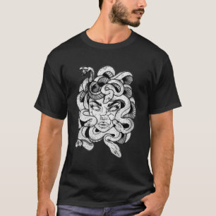 Medusa Black White Stone Statue Grethology Me T Shirt
