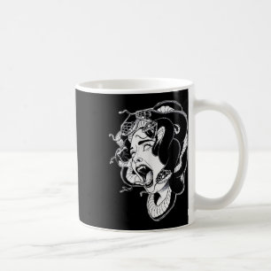 Medusa Blackwork Tattoo Flash Kaffemugg