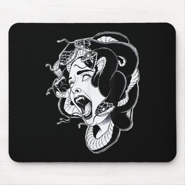 Medusa Blackwork Tattoo Flash Musmatta (Framsidan)