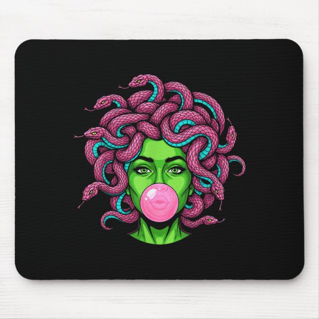 Medusa Blowing Bubblegum P Art Mythology Design  Musmatta (Framsidan)