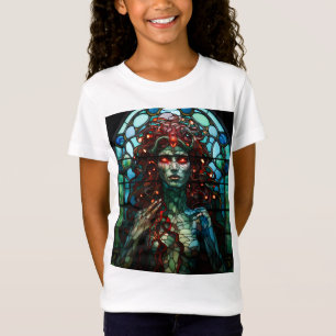 Medusa - det fastkedjade glasfönstret Tiffany Stil T Shirt