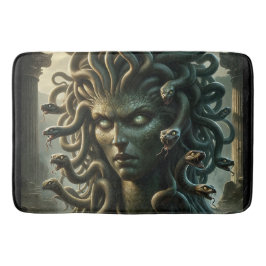 Medusa Dödens Stirrande Ormhuvud Badrumsmatta