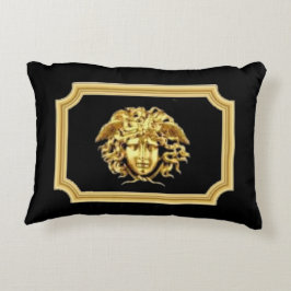 Medusa Golden Roman Designer Prydnadskudde