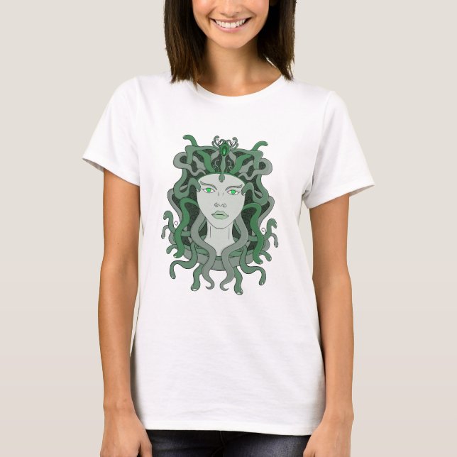 Medusa Gorgo Snake Gorgon Monster Grekisk mytologi T Shirt (Framsida)