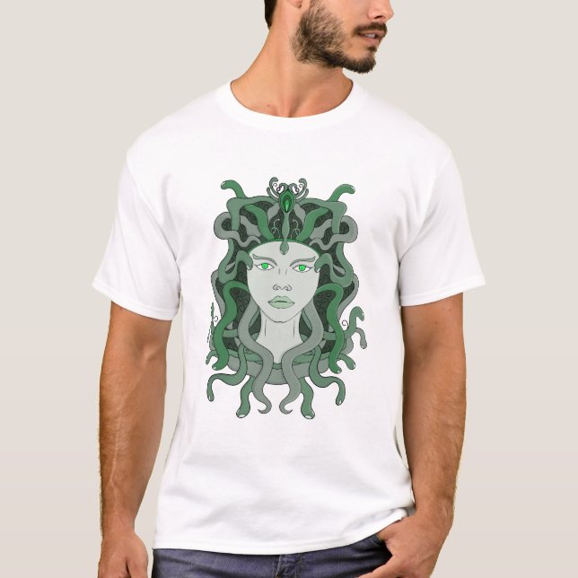 Medusa Gorgo Snake Gorgon Monster Grekisk mytologi T Shirt (Framsida)