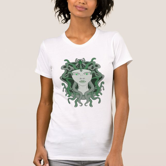Medusa Gorgo Snake Gorgon Monster Grekisk mytologi T Shirt (Framsida)