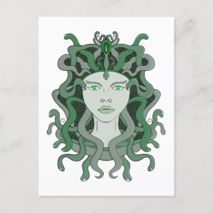 Medusa Gorgo Snake Gorgon Monster Grekisk mytologi Vykort