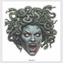 Medusa Gorgon Die-cut Sticker - Mythic Horror Art