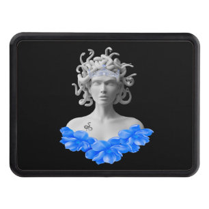 Medusa Gorgon Grekiska Mythology Blue Blommigt Dragkroksskydd