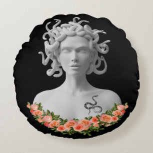 Medusa Gorgon grekiska Mythology Rund Kudde