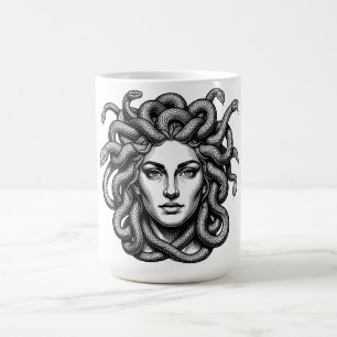 Medusa Gorgon Orm Hår Mytologi Konst Gåva Kaffemugg