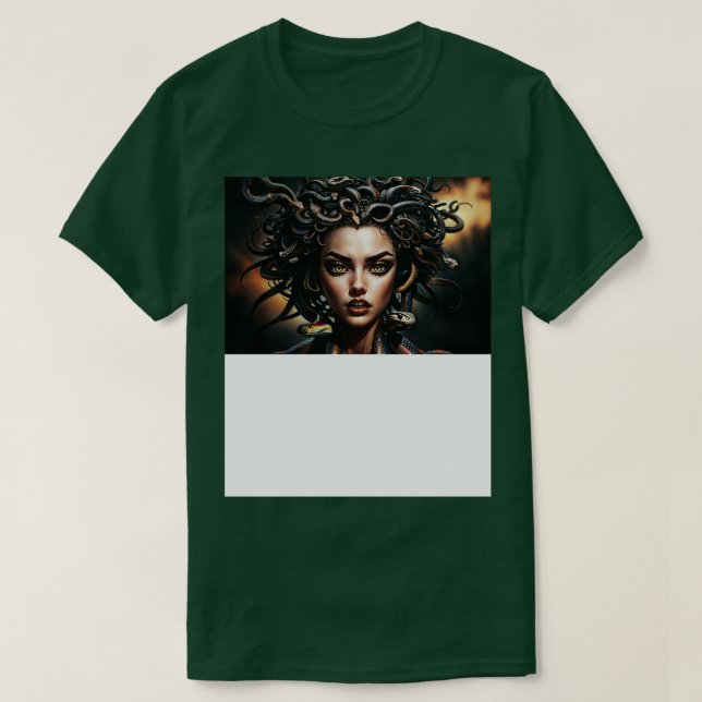 Medusa Gorgon porträtt T Shirt (Design framsida)