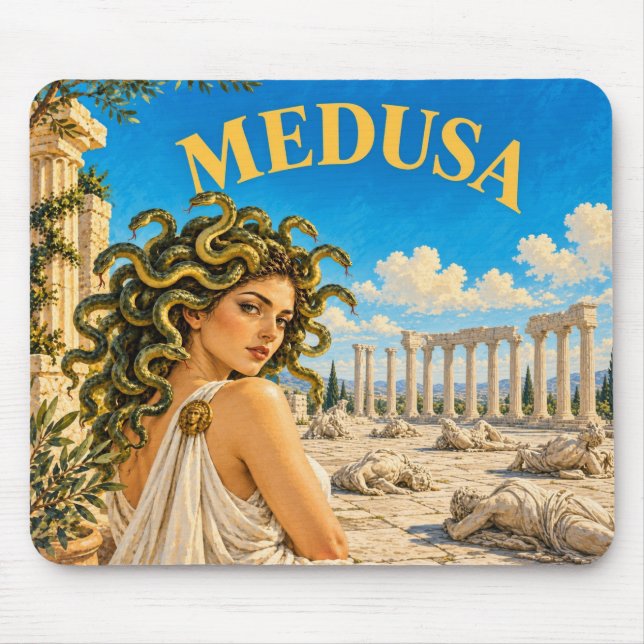 Medusa, gotisk fantasimonster musmatta (Framsidan)