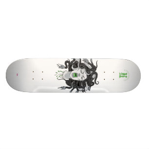 "Medusa" grått Old School Skateboard Bräda 18 Cm