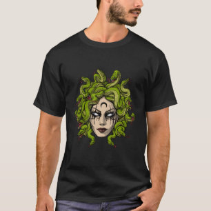 Medusa Grekisk Gudinna Ormar Antikens Grekland Myt T Shirt