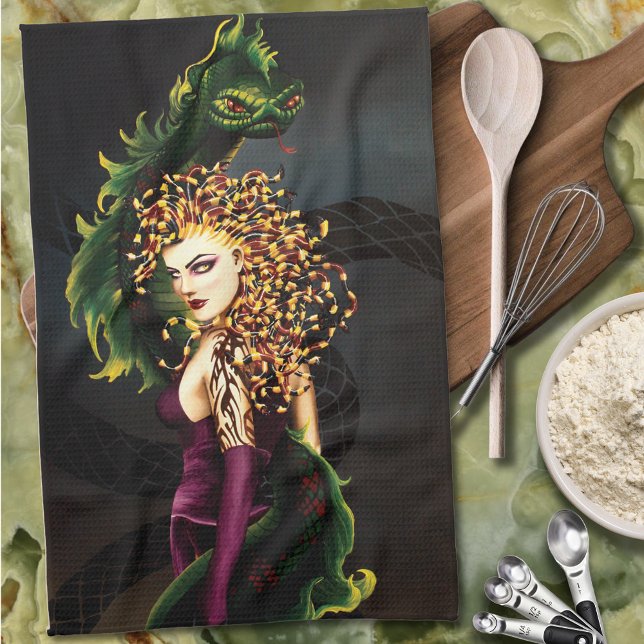 Medusa Grekiska Mythology Snake Gorgon Kökshandduk (Skapare uppladdad)