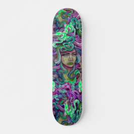 Medusa grönt och lila girly skate board