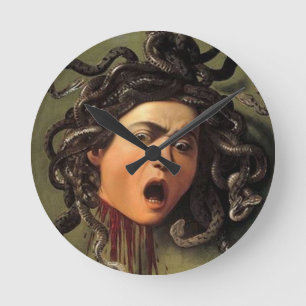 Medusa Head av Caravaggio Rund Klocka