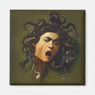 Medusa head Caravaggio målarkonst mythology canv Magnet