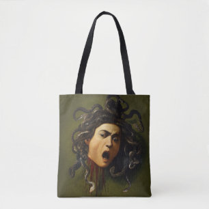 Medusa head Caravaggio målarkonst mythology canv Tygkasse