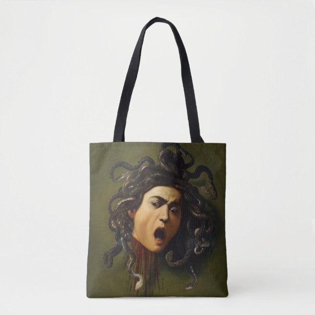 Medusa head Caravaggio målarkonst mythology canv Tygkasse (Framsida)