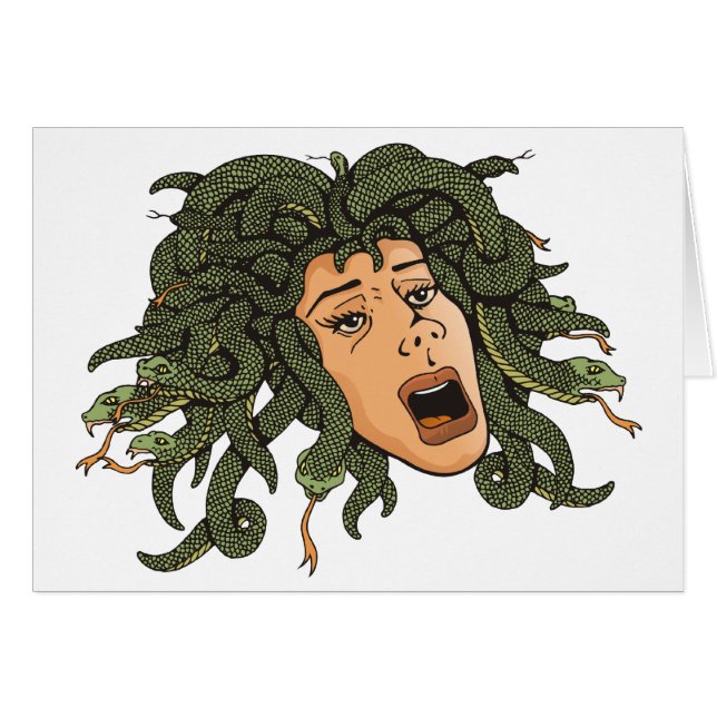 Medusa Head Hälsningskort (Framsidan Horizontal)