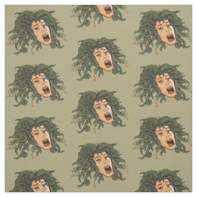Medusa Head Mönster Tyg (Provkarta)