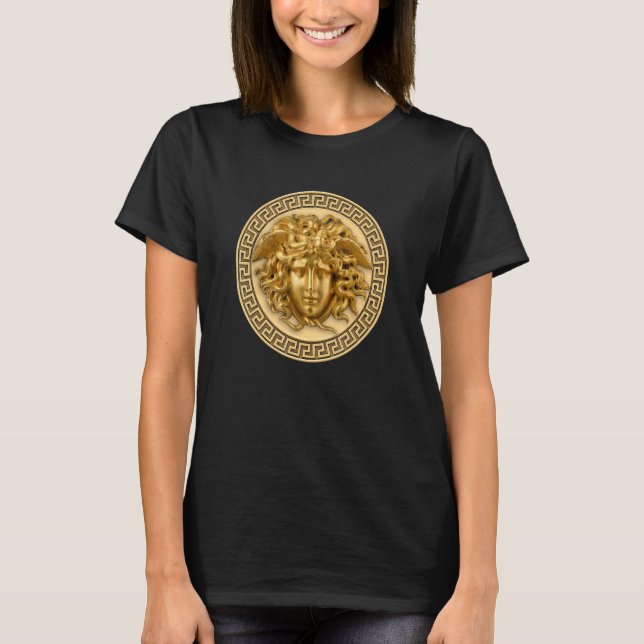Medusa Head Myth Gorgon Snake Hair Grek Mythology T Shirt (Framsida)