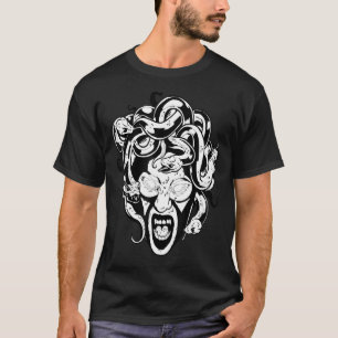 Medusa Head Snake Hair Mythology Ancient Grekiska T Shirt