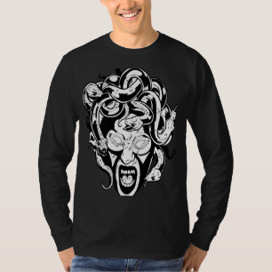 Medusa Head Snake Hair Mythology Ancient Grekiska T Shirt
