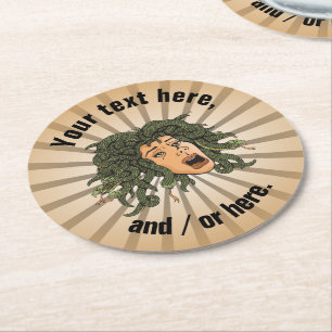 Medusa Head Underlägg Papper Rund