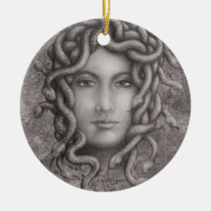 Medusa Julgransprydnad Keramik