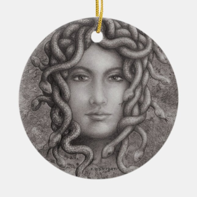 Medusa Julgransprydnad Keramik (Framsidan)