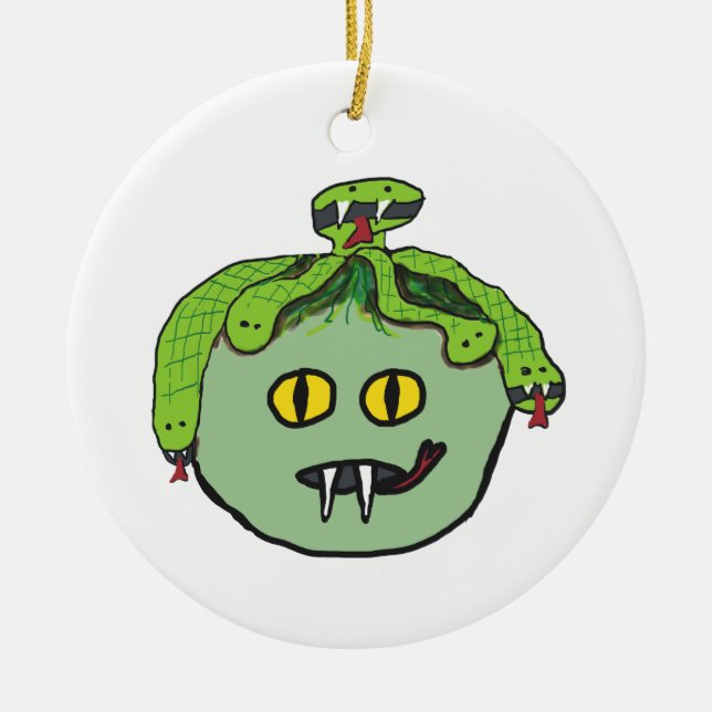 Medusa Julgransprydnad Keramik (Framsidan)