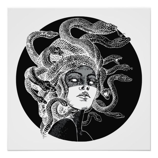 Medusa-konst som fängslar fototryck (Framsidan)
