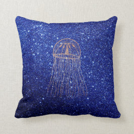 Medusa - Life Ocean Blue Ro Rosa Guld Peach Kudde