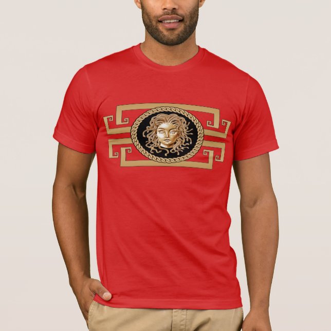 Medusa Medallion Guld T-Shirt (Framsida)