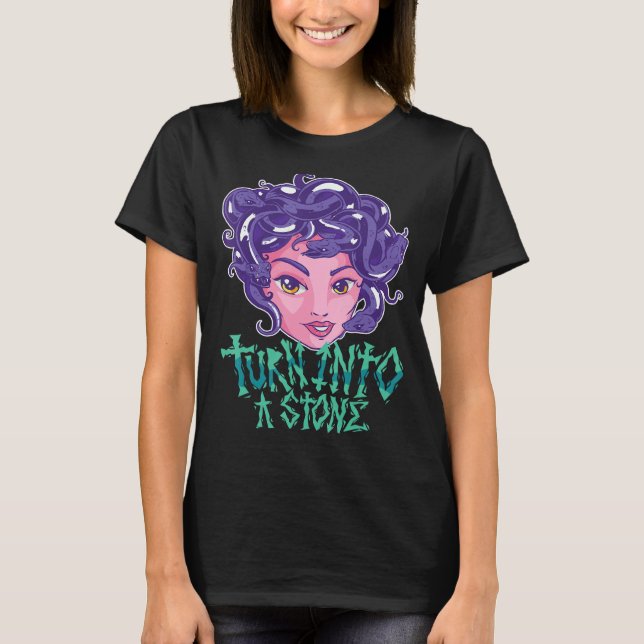 Medusa Mythology Ancient Grekiska guddess T Shirt (Framsida)