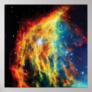Medusa-nebulosan Hubble-rymdfoto Poster