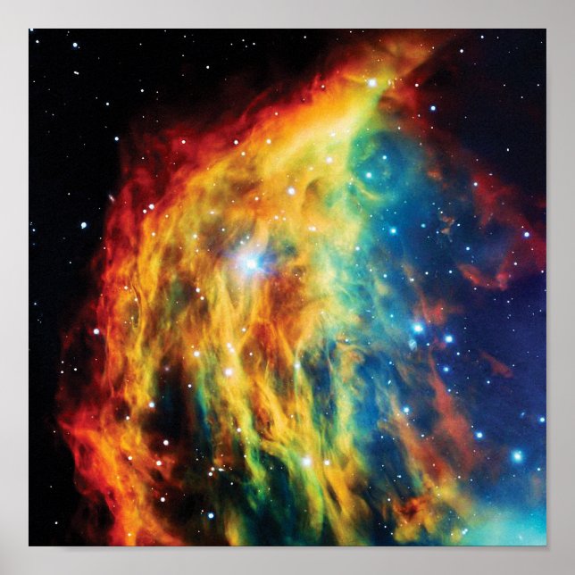 Medusa-nebulosan Hubble-rymdfoto Poster (Framsidan)