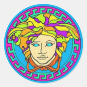Medusa på South Beach Runt Klistermärke