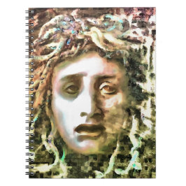 Medusa Porträtt i Gorgon Anteckningsbok Med Spiral