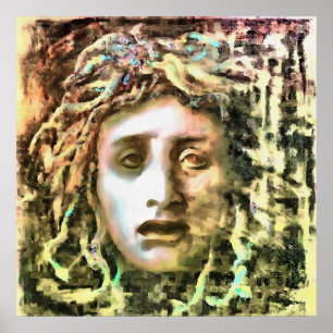 Medusa Porträtt i Gorgon Poster
