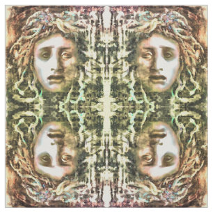 Medusa Porträtt i Gorgon Tyg