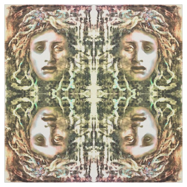 Medusa Porträtt i Gorgon Tyg (Provkarta)