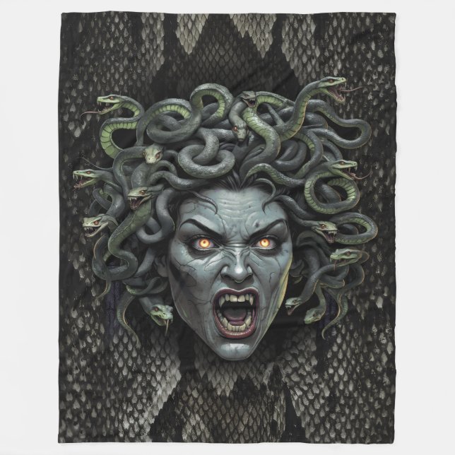 Medusa Queen of Stone Fleece Blanket (Framsidan)