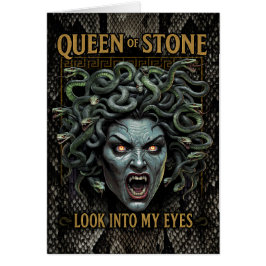 Medusa Queen of Stone Greeting Card - Anpassade Hälsningskort